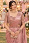 NAYSA By Mrudangi Satin Crush Designer Readymade Saree 
